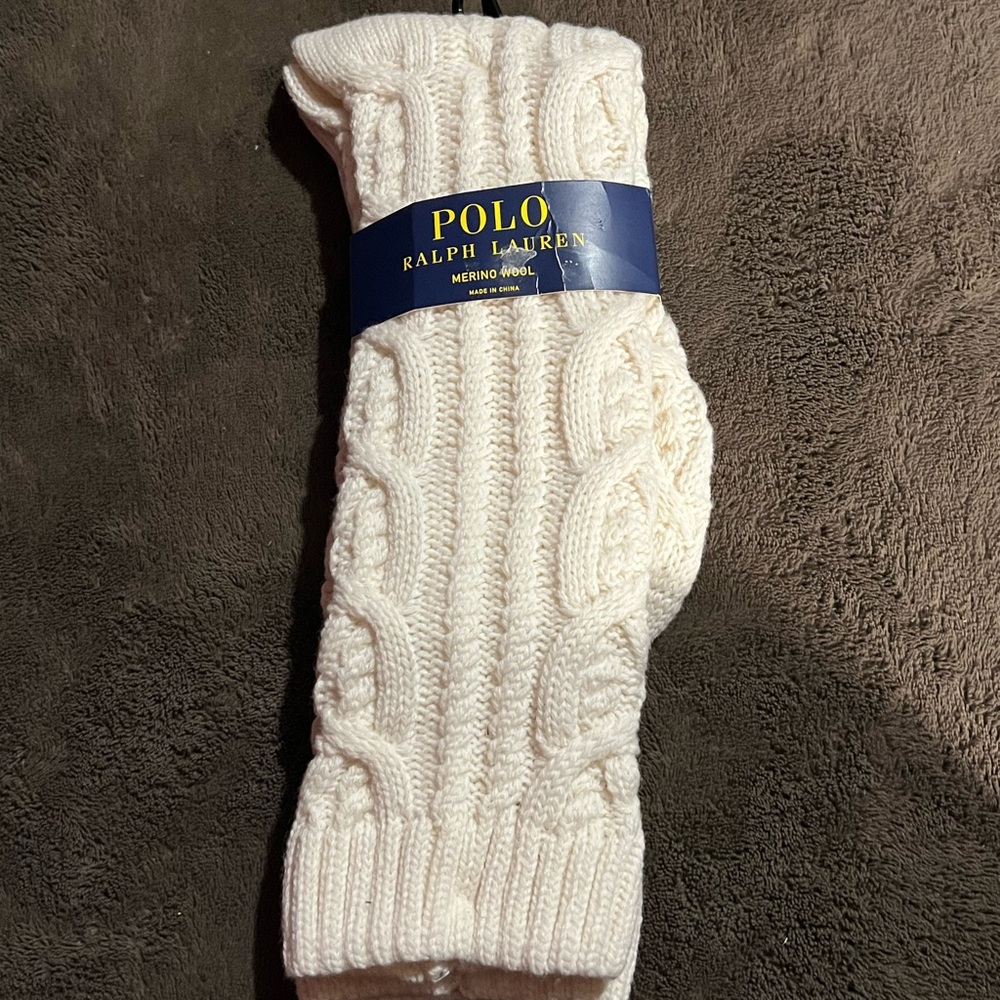 NWT Polo Ralph Lauren Tall 100% Merino Wool Socks, OS